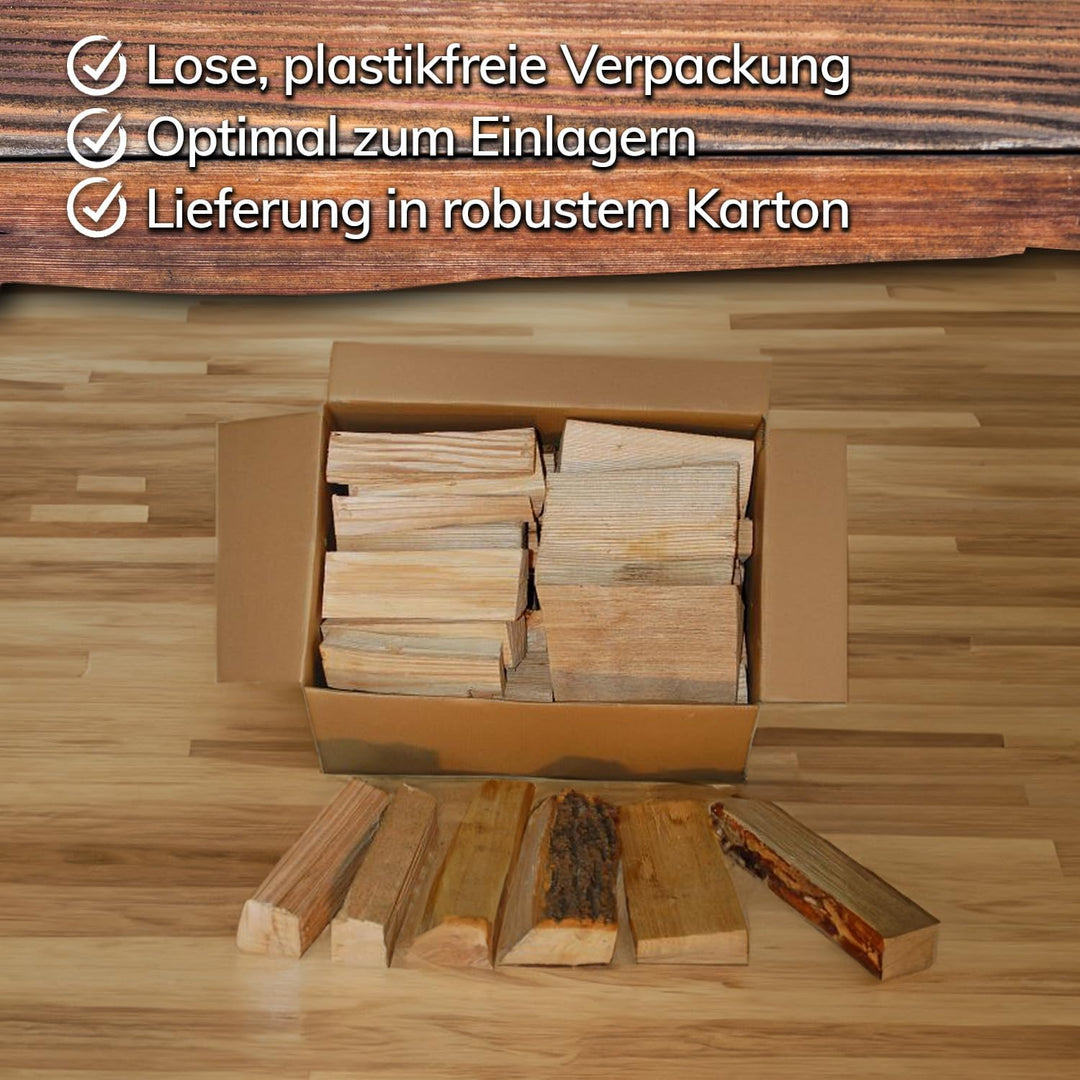 BIRKE Smokerholz 20-25cm Länge Smoker Wood Räucherholz Brennholz 16Kg (gut zu tragen) vom Familienho