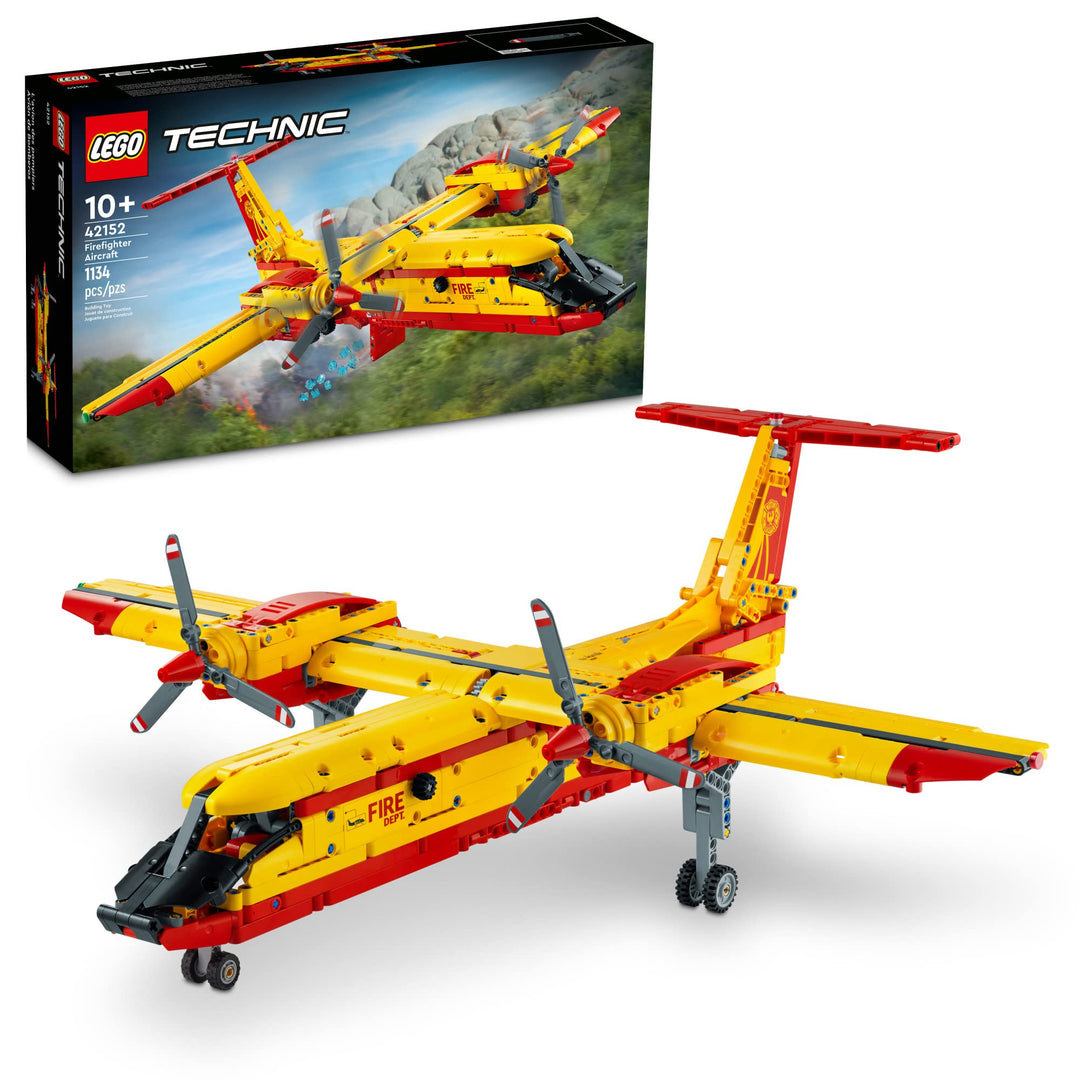 LEGO Technic Feuerwehr-Flugzeug-Bauspielzeug, Modell-Flugzeug-Set 42152, mit authentischen Feuerrett