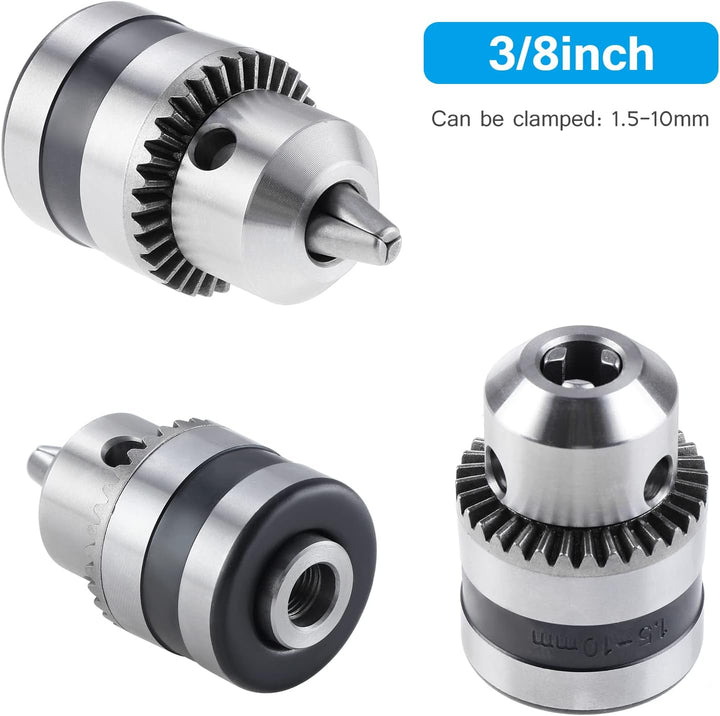 WiMas Handbohrmaschine Manueller Kurbelbohrer 3/8 Zoll (1.5mm-10mm) Doppelritzeln Handbohrer Spannfu