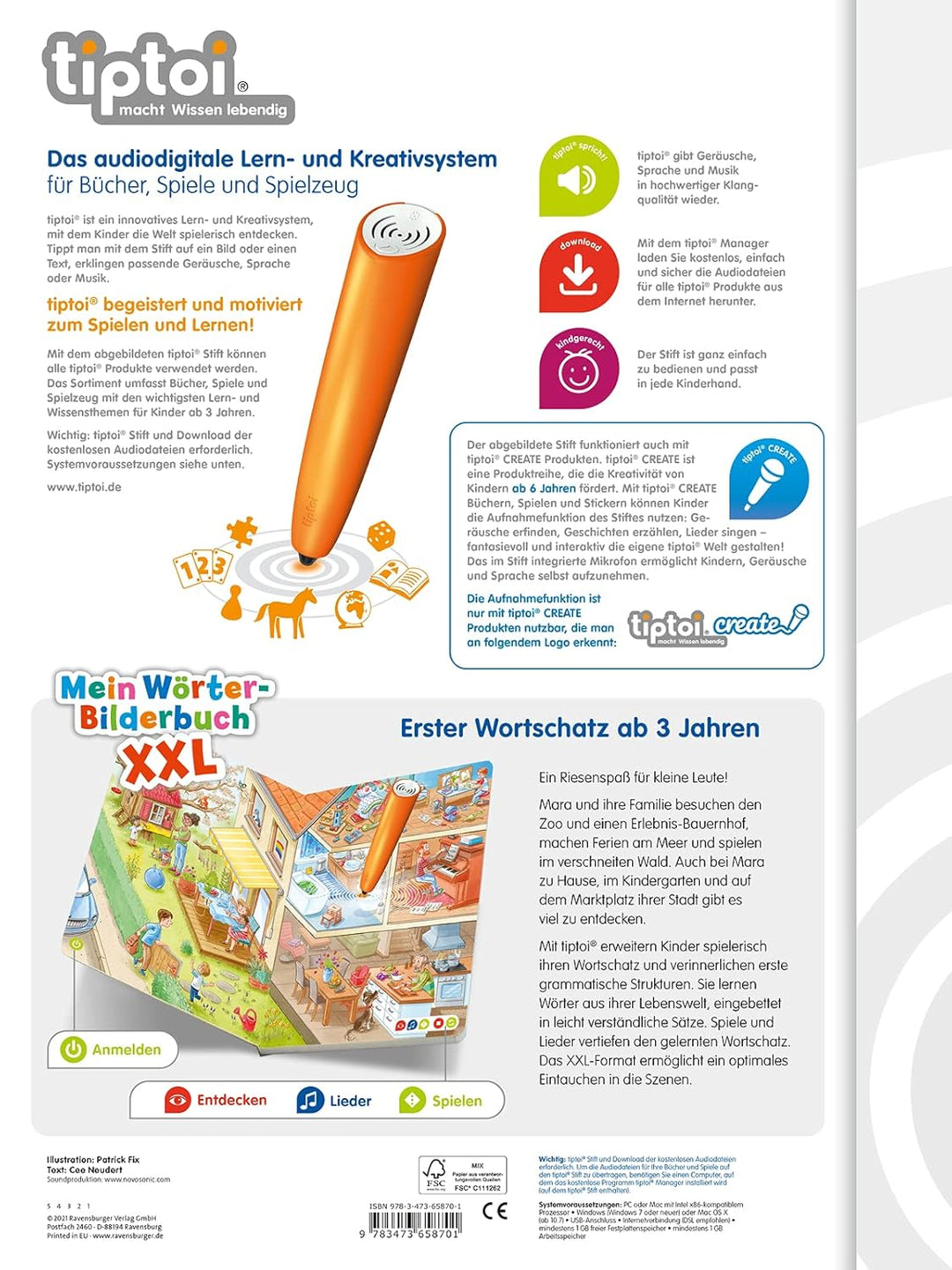 tiptoi® Mein Wörter-Bilderbuch XXL, Pappband