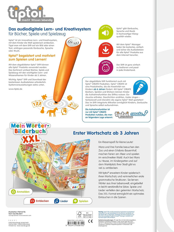 tiptoi® Mein Wörter-Bilderbuch XXL, Pappband