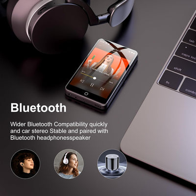 MP3 Player mit Spotify, 4,0 Zoll-Voll-Touchscreen MP4 Player mit Bluetooth und WiFi, HiFi-Sound Digi