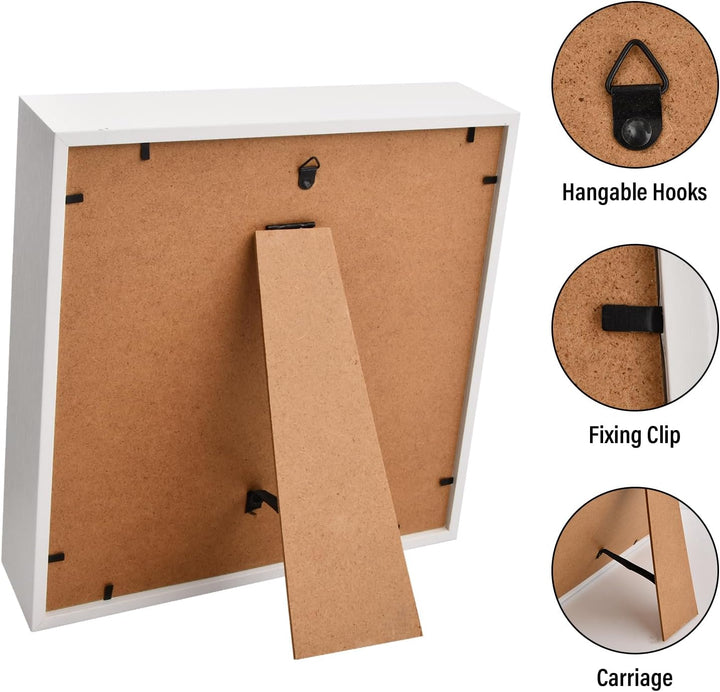 3D Bilderrahmen, Schattenbox Vitrine mit Transparente Acrylplatte Rahmen, Tiefer 3D Objektrahmen, Hö