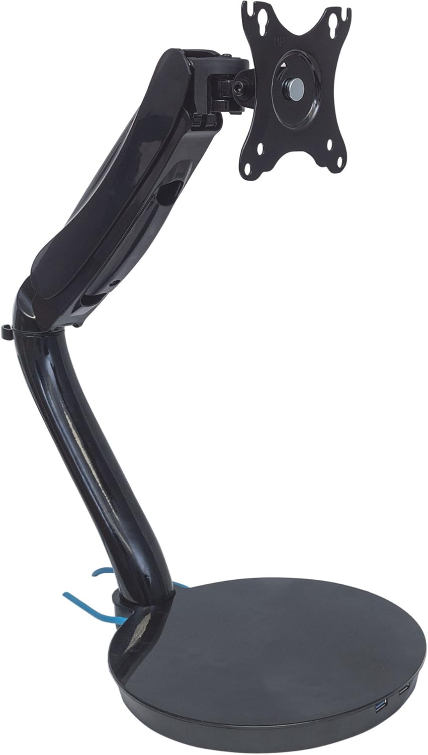 Manhattan 461429 Standfuss mit flexiblem Monitorarm (für einen Monitor - Freistehende Tischhalterung