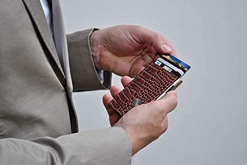 Tru Virtu® Karten-Portemonnaie Click & Slide I Kreditkartenetui I Kartenetui-RFID-NFC-Schutz I Geldb