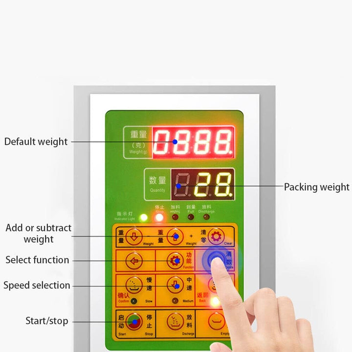 Automatisch Abfüllmaschine Wiegen 200W, Pulver Abfüllmaschine 10-999g Füllmaschine Verpackungsmaschi