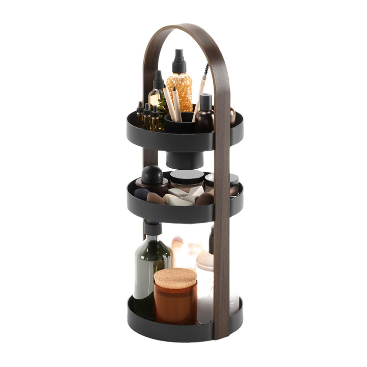 Umbra Bellwood Kosmetik und Make-Up Organizer mit herausnehmbarem Behälter für Schminkpinsel, 3-stuf