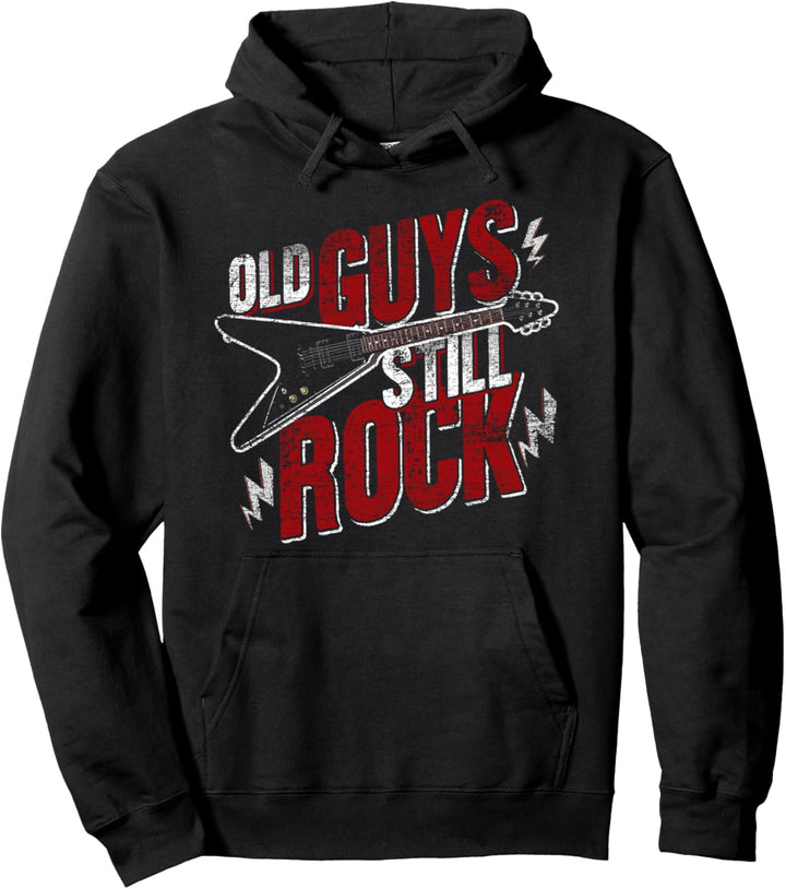 Alte Männer rocken immer noch Lustiges Rock Band Gitarre Pullover Hoodie
