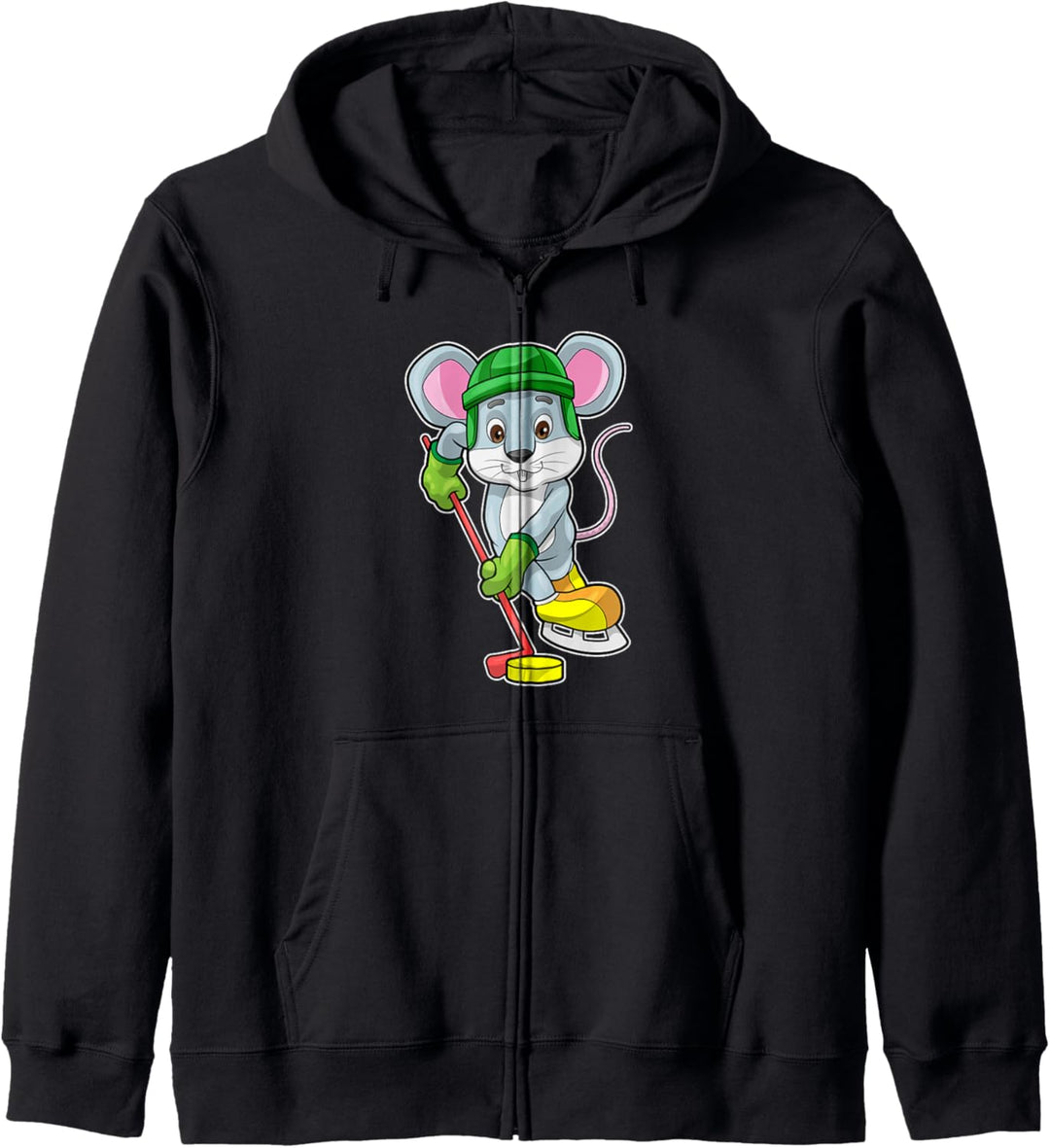 Maus Eishockey Eishockeyschläger Sport Kapuzenjacke