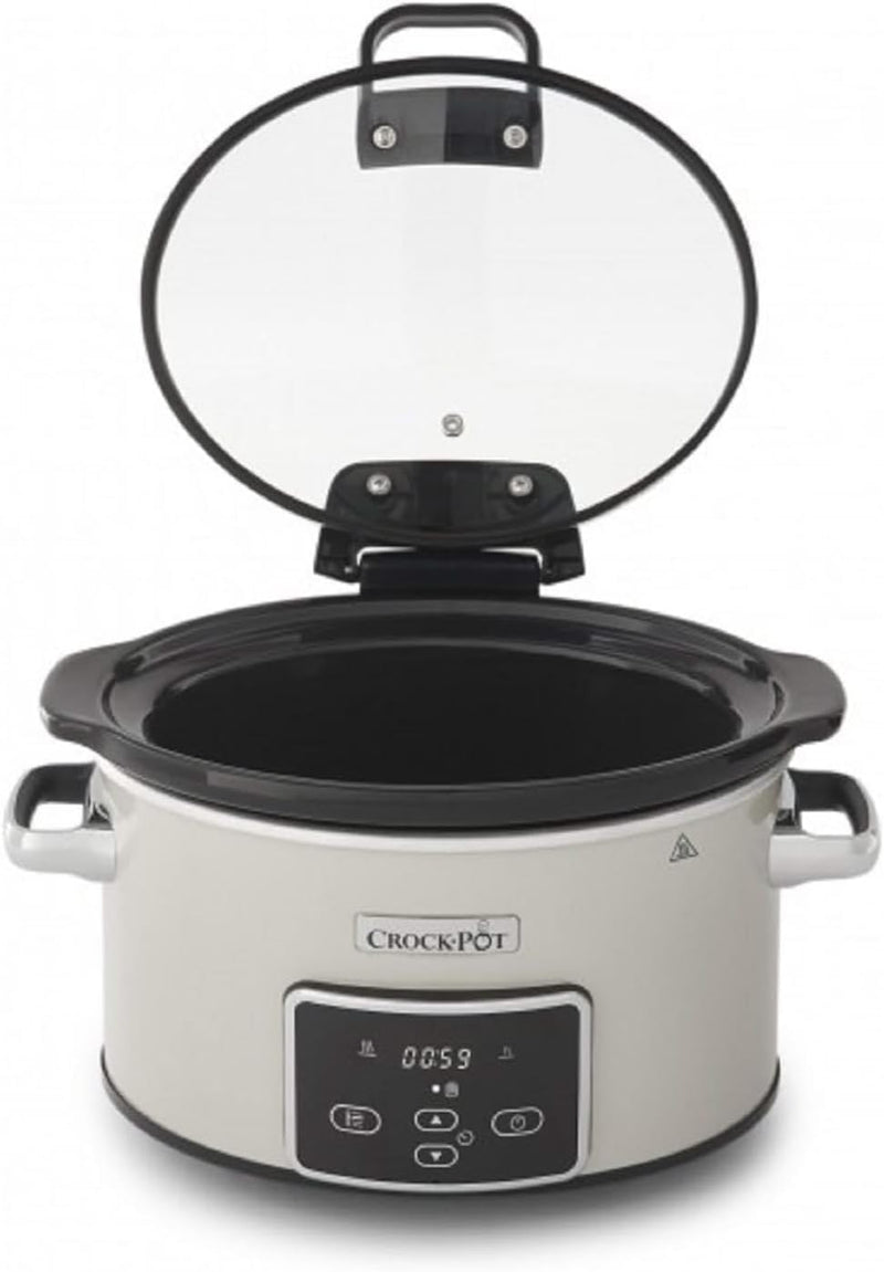 Crock-Pot Digital-Schongarer Slow Cooker mit Scharnierdeckel | einstellbare Garzeit | 3,5 Liter (3-4