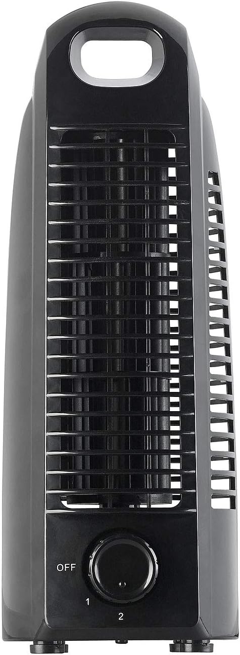 Sichler Haushaltsgeräte Kleiner Turmventilator: Turm-Tischventilator VT-110 mit 2 Geschwindigkeits-S