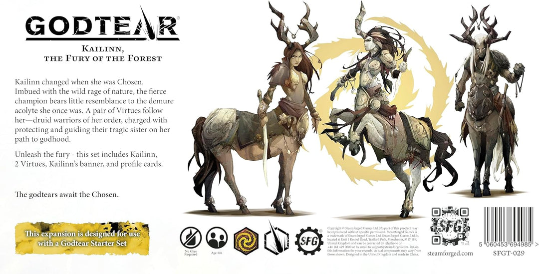 Steamforged Godtear: Kailinn, Die Wut des Waldes und Tugenden Maelstroms Champions Set, Kailinn, Die
