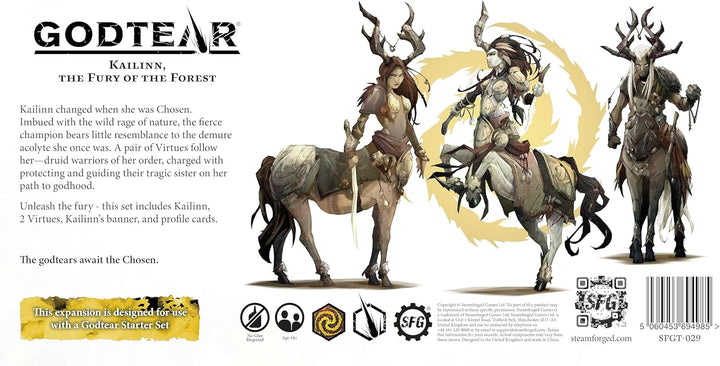 Steamforged Godtear: Kailinn, Die Wut des Waldes und Tugenden Maelstroms Champions Set, Kailinn, Die