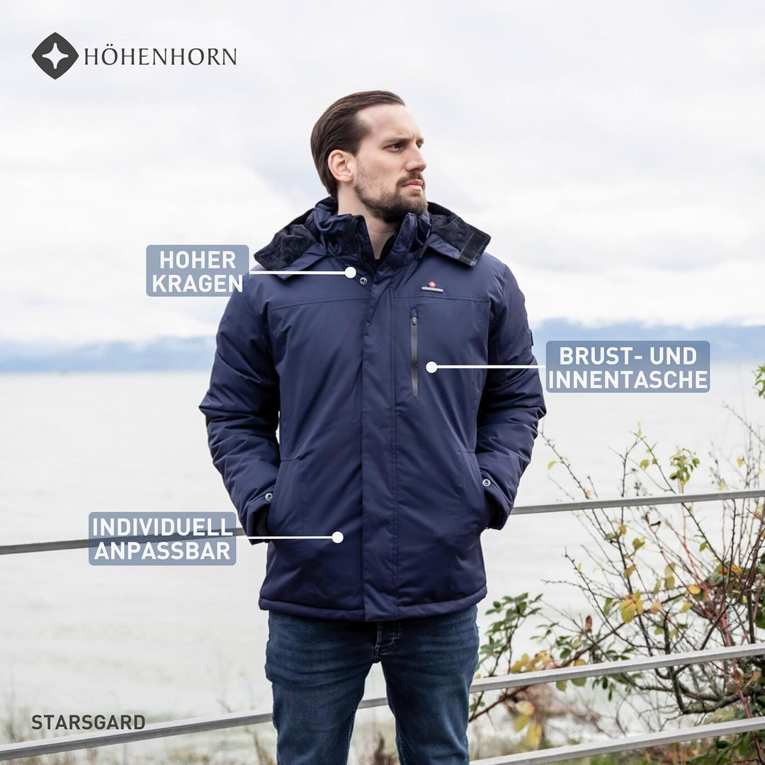 Höhenhorn Starsgard Herren Winter Jacke Wasserdicht Atmungsaktive Funktionsjacke M Dunkelblau, M Dun