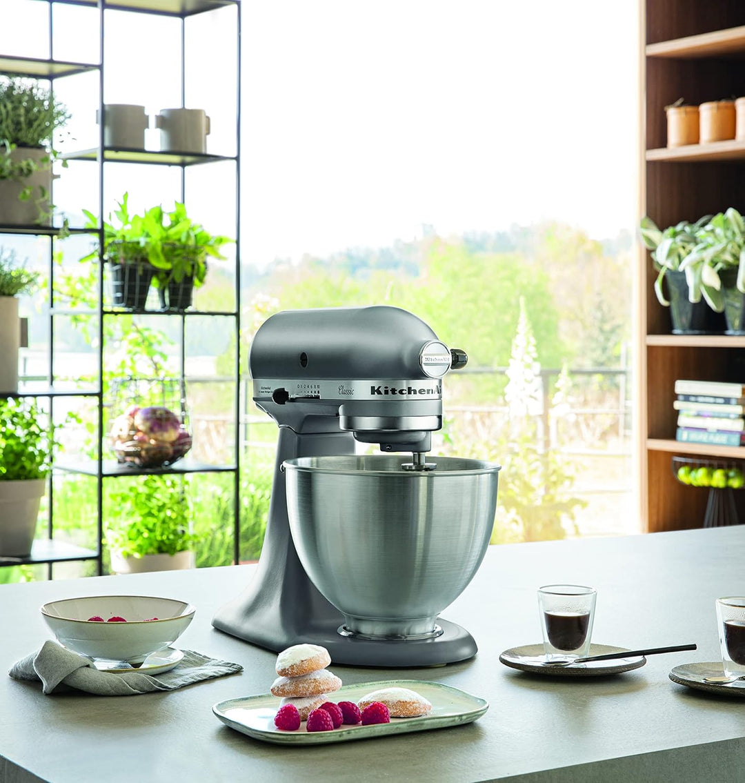 KitchenAid 5K45SSESL Küchenmaschine, silber, Küchenmaschine