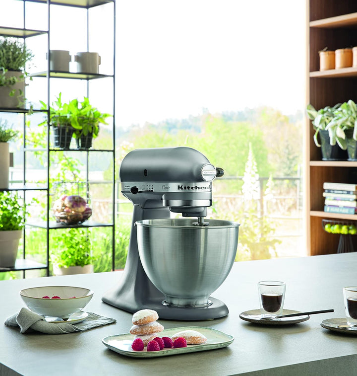 KitchenAid 5K45SSESL Küchenmaschine, silber, Küchenmaschine