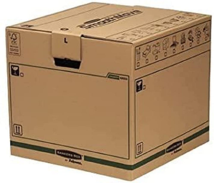 Bankers Box by Fellowes Transit grosse Umzugskiste, 5er-Pack, 47 x 48 x 41,2 cm, 47 x 48 x 41,2 cm