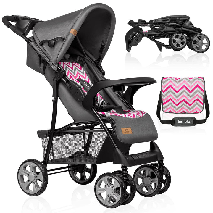 LIONELO Emma Plus Kinderwagen bis zu 15 kg, Kindersportwagen, leicht modern klein Buggy mit Liegepos