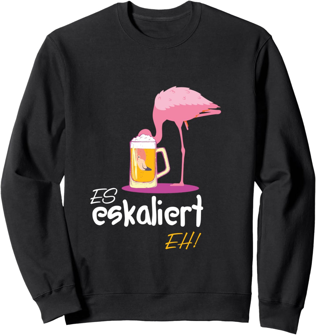 es eskaliert eh Bierschiss outfit Bauch Hackedicht Biermarke Sweatshirt