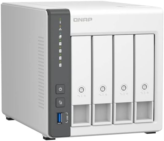 Qnap TS-433 NAS 4 Bay (ARM 4-Core Cortex-A55 2,0GHz, 2,5GbE) 48TB Bundle mit 4x12TB WD RED Plus HDD