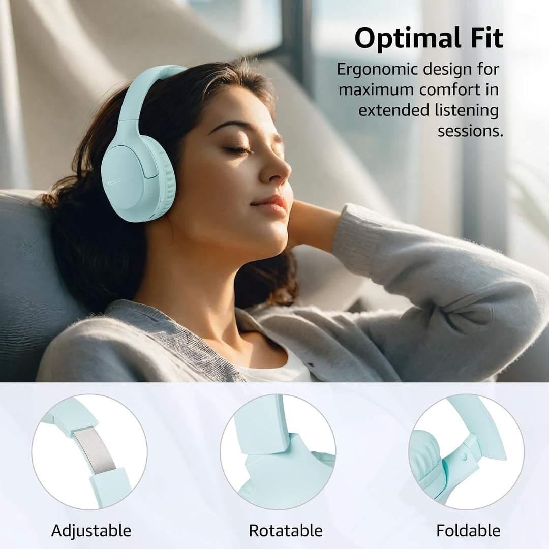 TOZO HA1 Over Ear Kopfhörer, Kopfhörer Kabellos Bluetooth 5.4, ENC Noise Cancelling Kopfhörer mit 70
