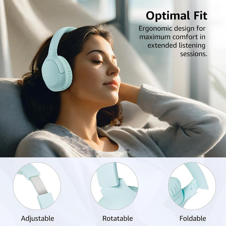 TOZO HA1 Over Ear Kopfhörer, Kopfhörer Kabellos Bluetooth 5.4, ENC Noise Cancelling Kopfhörer mit 70