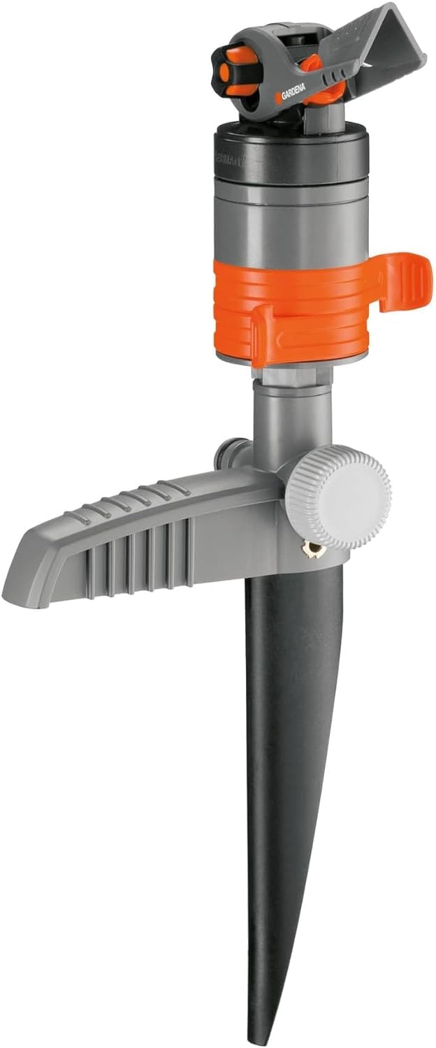 Gardena Comfort Turbinenregner (auf Spike): Rasensprenger zur Bewässerung von grossen Flächen bis 45