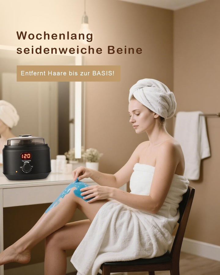 Waxing Set,Wachs Haarentfernung,Digitales Wachswärmer Wax Maschine Enthaarungswachs mit 400g Wax,20