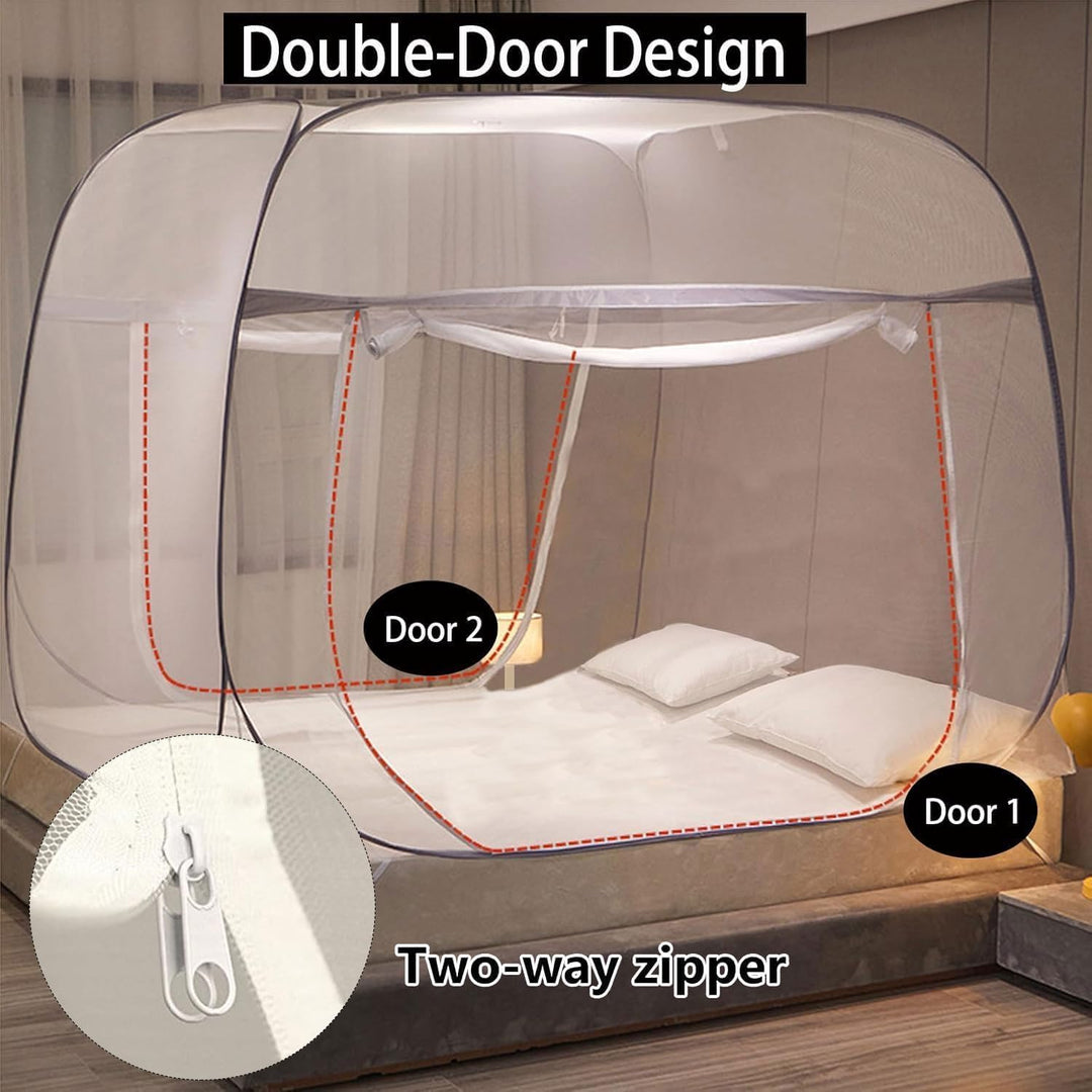 Moskitonetz Bett,180X200cm Moskitonetz Bett Pop Up,Zusammenklappbares Mosquito Net Bed,Faltbares Ant