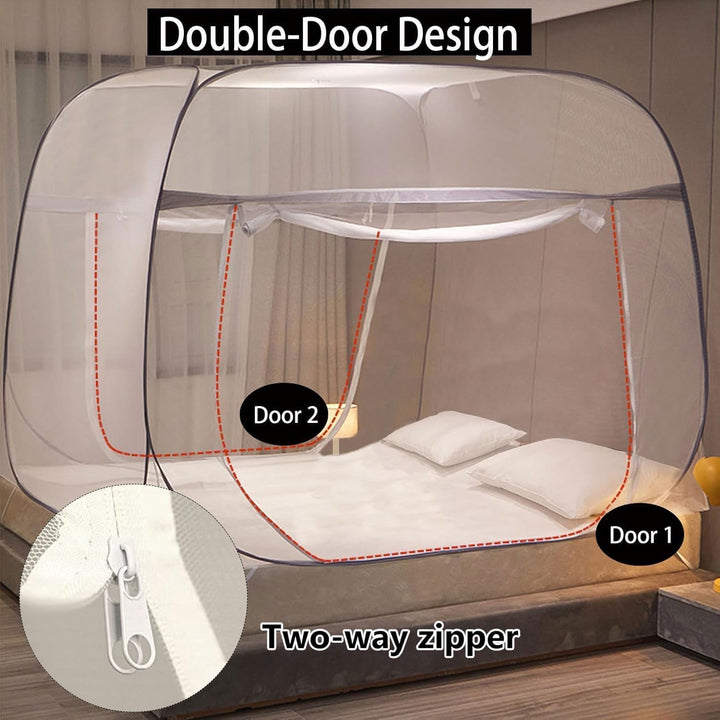 Moskitonetz Bett,180X200cm Moskitonetz Bett Pop Up,Zusammenklappbares Mosquito Net Bed,Faltbares Ant