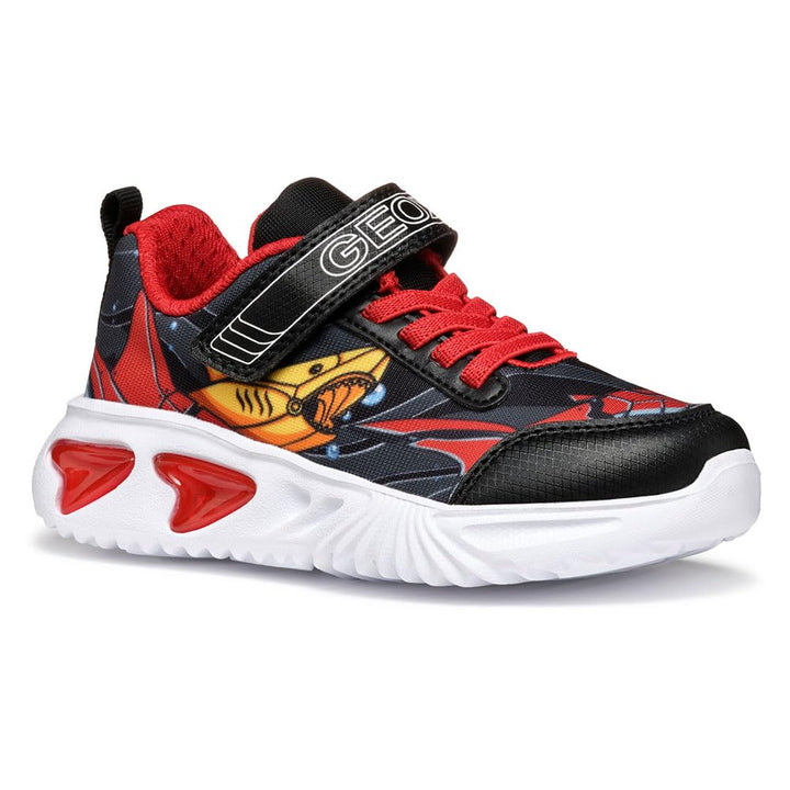 Geox Jungen J Assister Boy Sneaker 24 EU Black Yellow, 24 EU Black Yellow