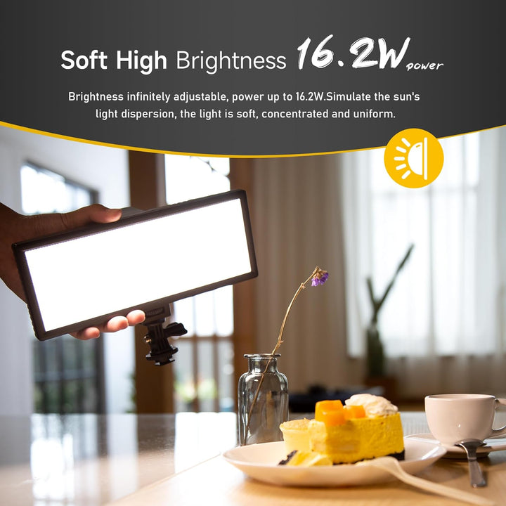 VILTROX L132T 3300K~5600K LED Videoleuchte Dimmable Panel Licht LED für DSLR Kamera mit NP-F550 Akku