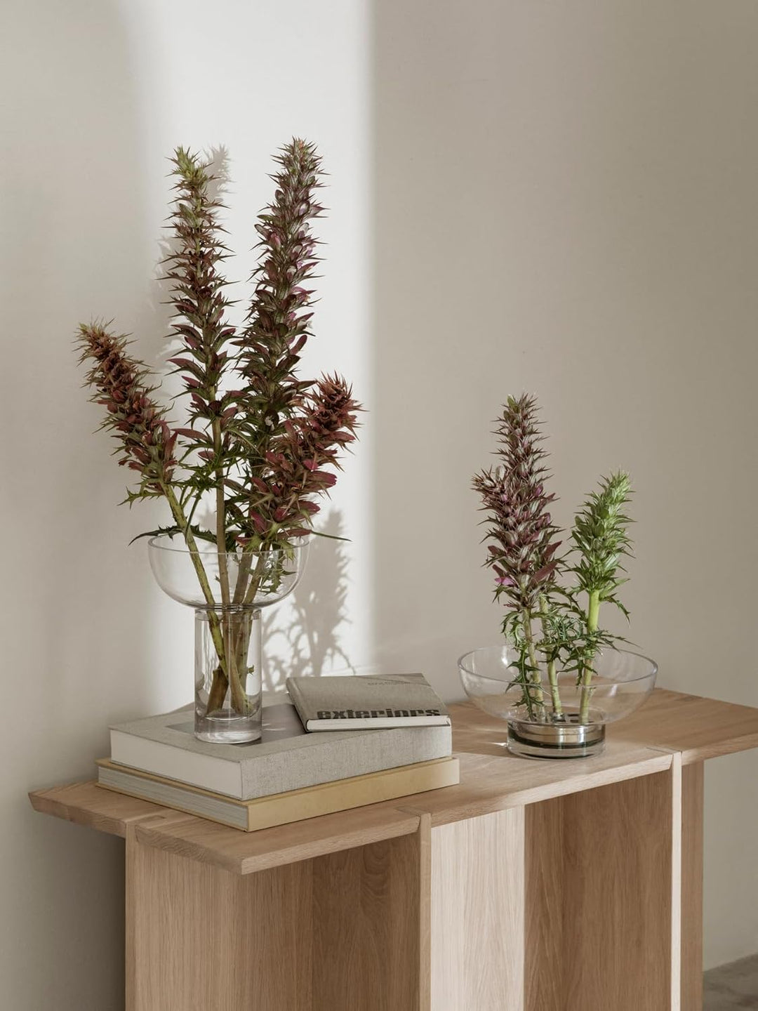 blomus Vase MIYABI | Blumenvase aus Edelstahl | Dekovase Farbe Burned Metal | Grösse M | Ø23 x 10H c