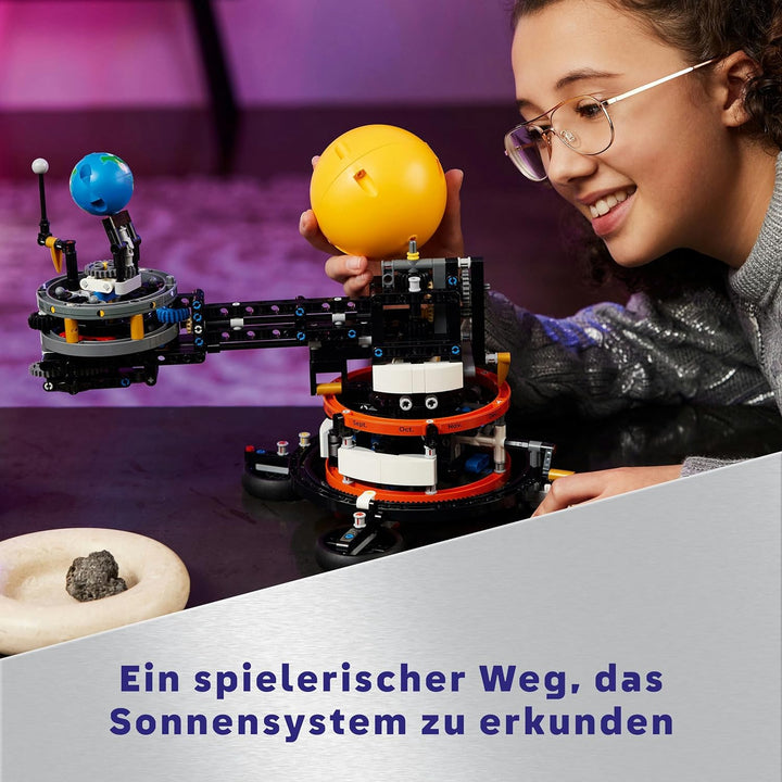 LEGO Technic Sonne Erde Mond Modell Spielset, Geschenk für Kinder ab 10 Jahren & Technic Weltraum Tr