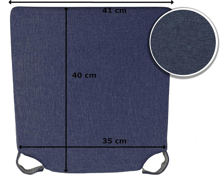 sunnypillow 4er Set Stuhlkissen mit Klettverschluss Polsterauflage Auflage für Stühle - Indoor/Outdo