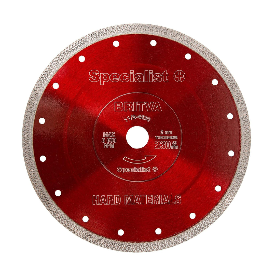Diamant Trennscheibe 230mm von Specialist+ IExtra Dünn (2 mm) Bohrung 22,2 für Winkelschleifer I Fli