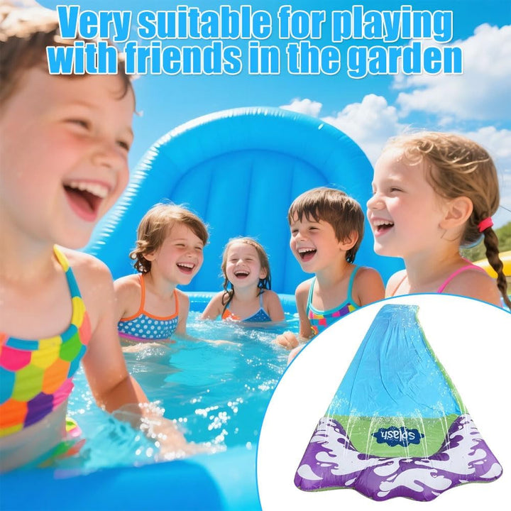 Wasserrutsche Garten für Kinder, 15.8ft/480cm Aufblasbare Wasserrutsche mit 2 Bodyboards, Single Was
