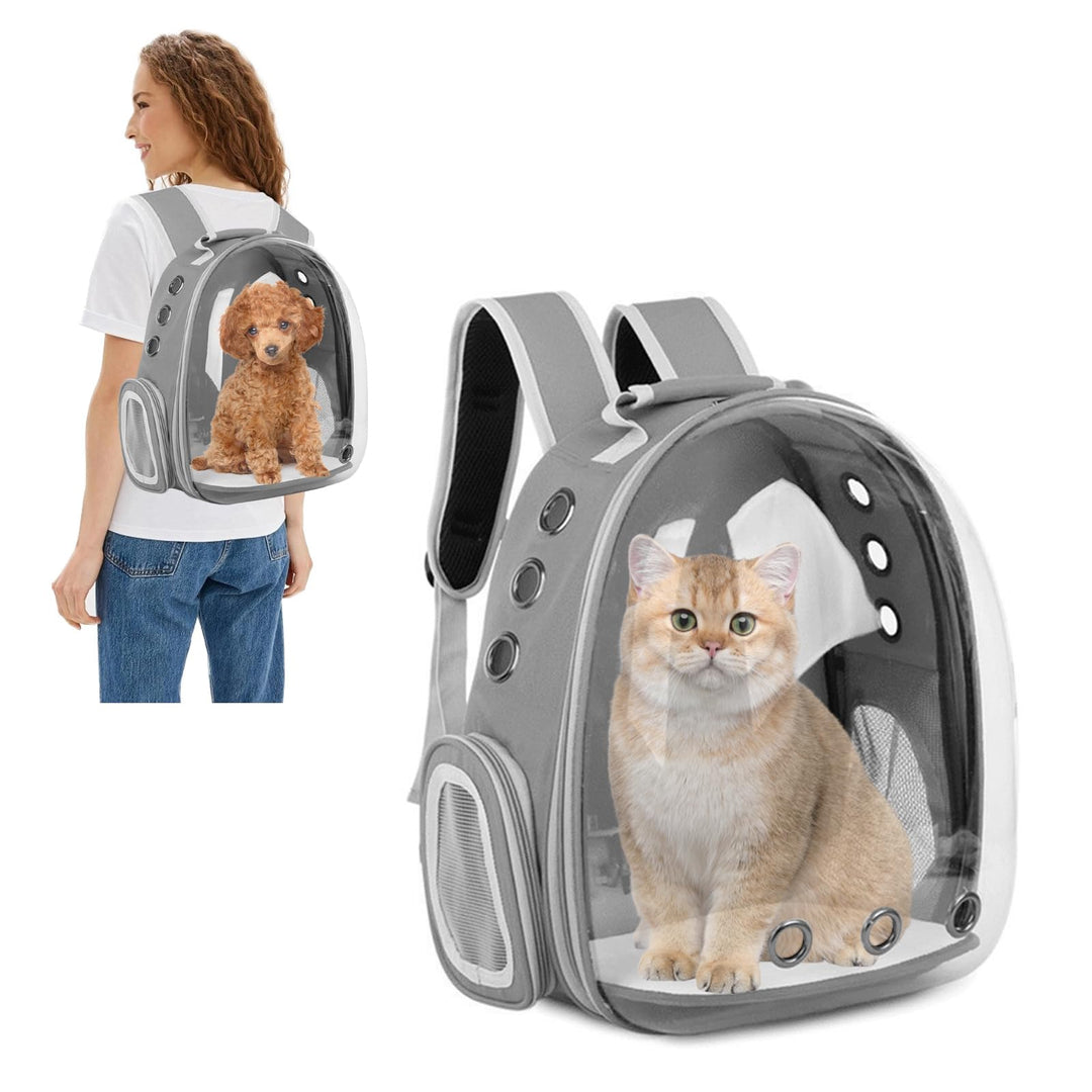 PETCUTE Katzenrucksack Raumkapsel,Tragbar Haustier-Rucksack für kleine Katzen, Welpen, Hunde, Hase,A