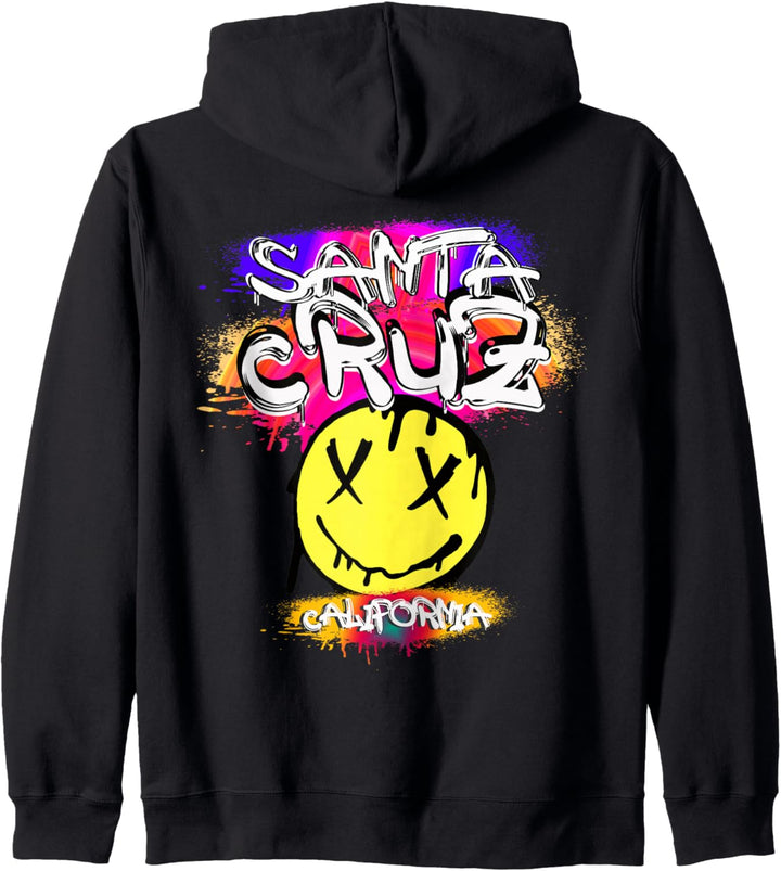 Santa Cruz California Smile Graffiti Design Kapuzenjacke