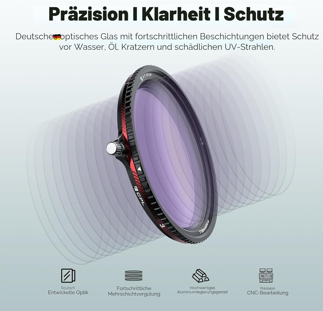 Freewell 82mm V2 Magnetic Hybrid VND/CPL 3-7 Stops Filter - Premium Quality Adjustable VND und CPL F