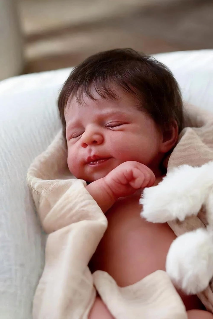 Zero pam Reborn Baby Vollsilikon Lebensecht-48CM Silikon Baby Mädchen, Babypuppen Wie Echt, Echte Ba