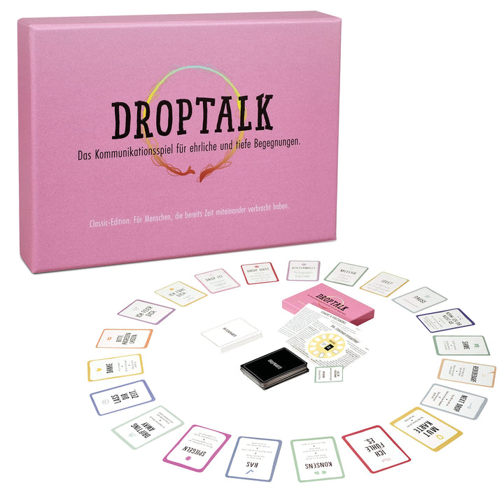 Droptalk, Fragespiel mit Neuem Konzept für Erwachsene, Gespräche für Echte Begegnung und Tiefe Verbu