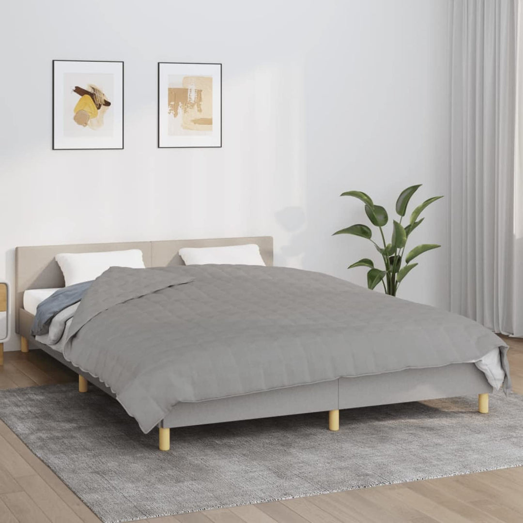 Gewichtsdecke aus grauem Stoff, 200 x 200 cm, 13 kg