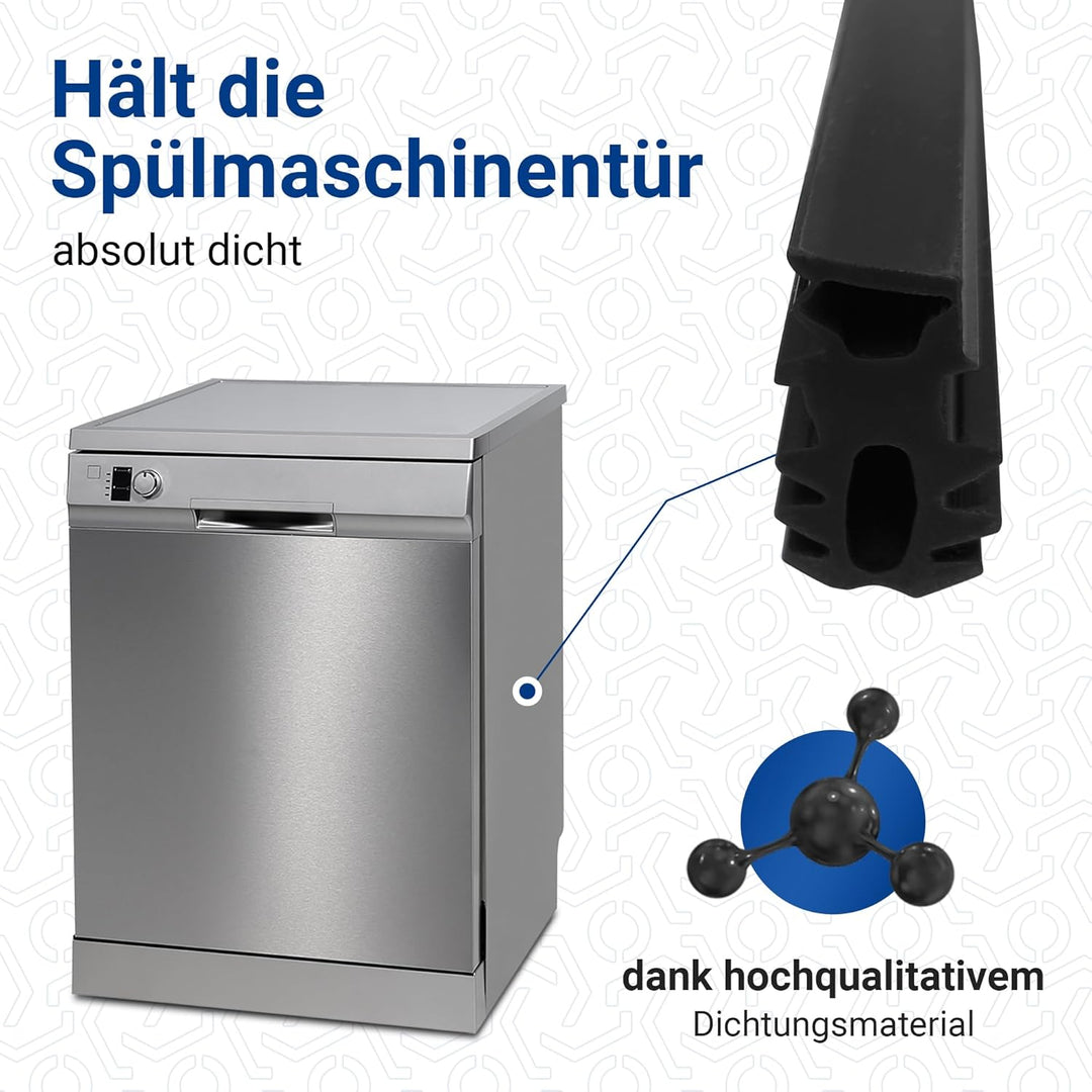 VIOKS Türdichtung Geschirrspüler 1,87 m Ersatz für Bosch Siеmens 00263096 263096 - Gummidichtung 3-s