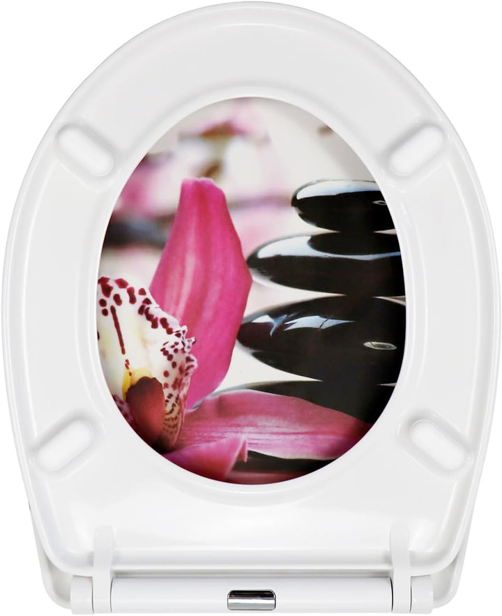 Toilettendeckel mit Absenkautomatik, WC Sitz mit Quick Release Funktion, Duroplast Klodeckel Einfach
