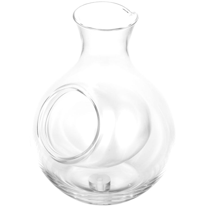 Weinkaraffe 300ml aus Glas mit Integriertem Kühlfach Schnapsspender und Dekanter für Wein und Brandy