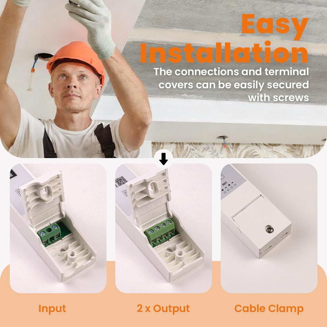 illuburg LED Trafo 24V 100W Slim Flackerfrei Geräuschlos für G4 GU5,3 LED Streifen Möbel Verdeckte M