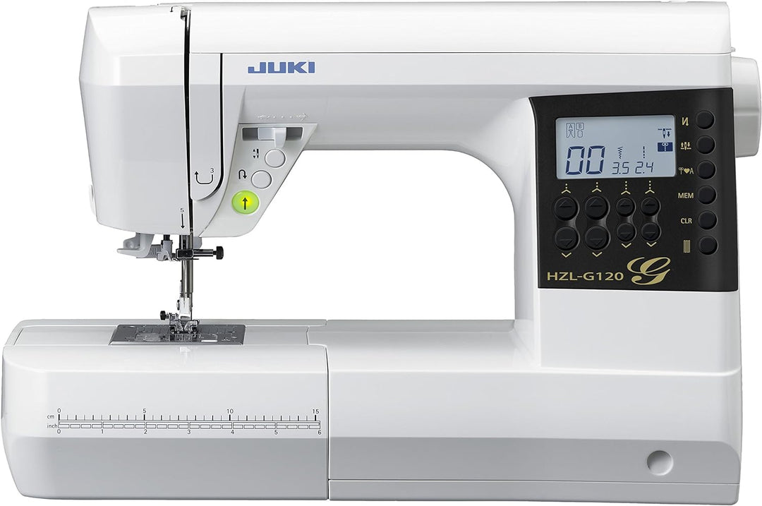 JUKI HZL-G120 Elektronische Nähmaschine, Metall, Weiss, 44,5 x 22,3 x 29,2 cm