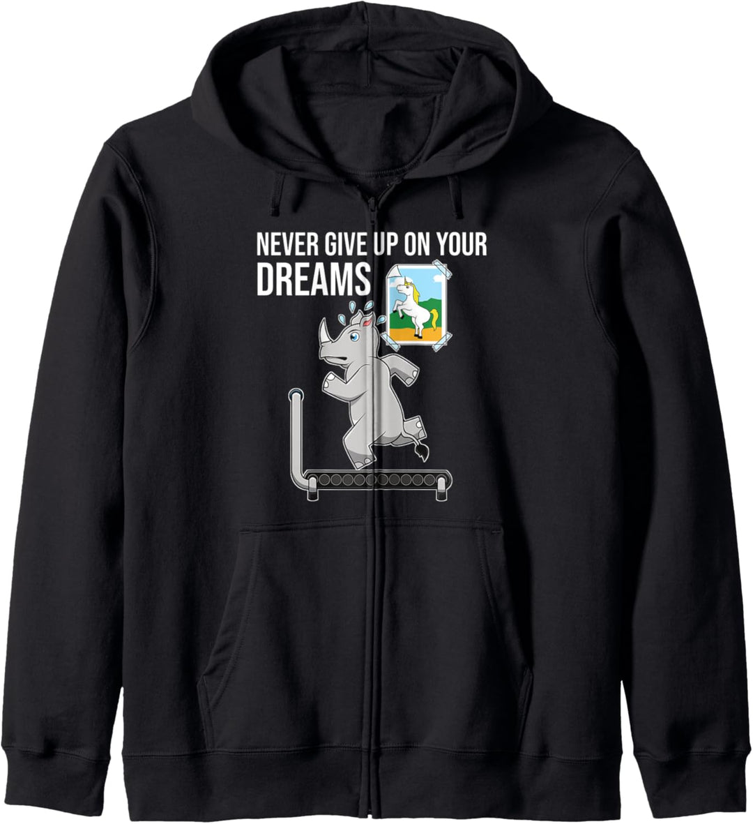 Never Give Up On Your Dreams Gib Niemals Auf Motivation Kapuzenjacke
