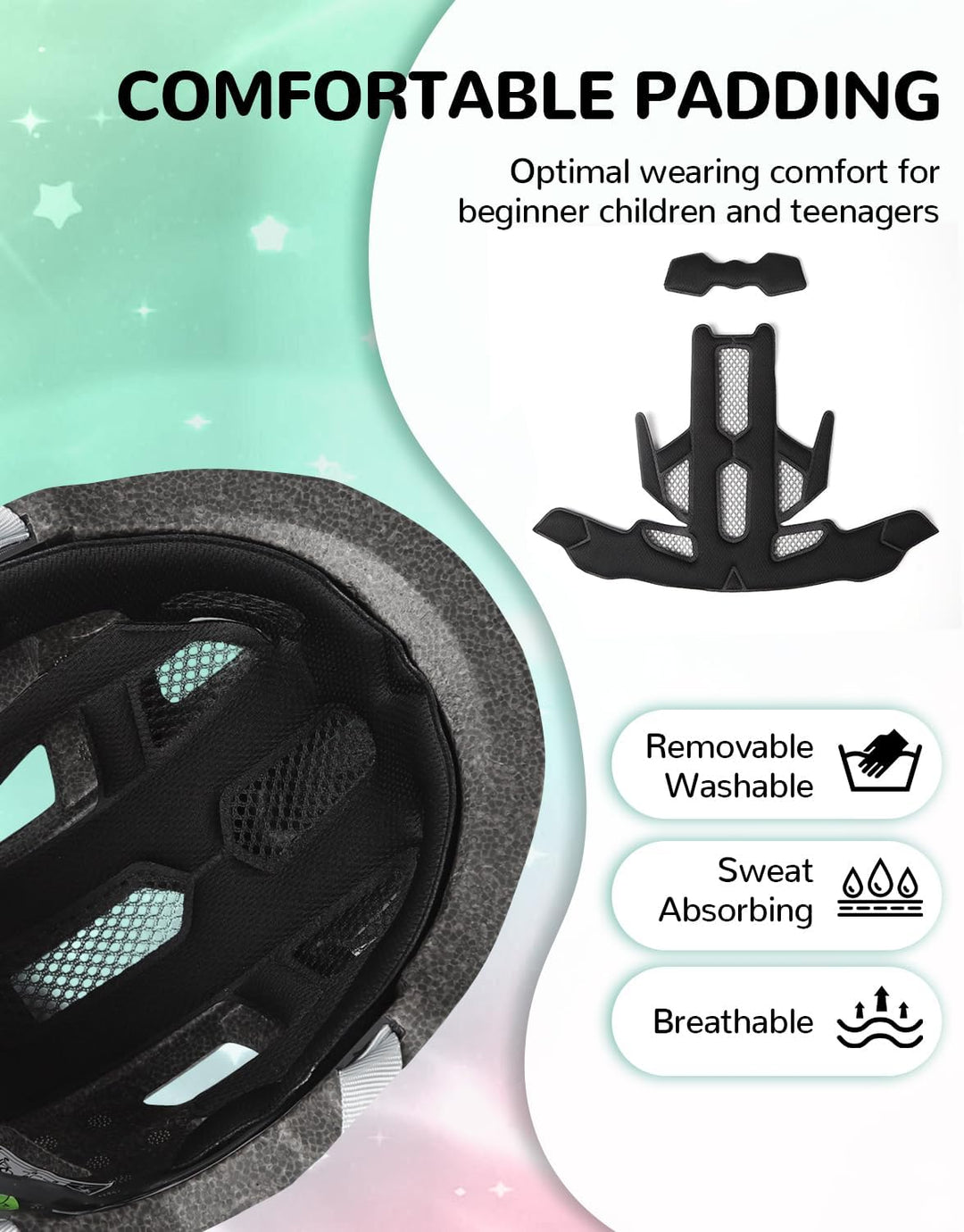 FUNWICT Kinder Fahrradhelm für Mädchen Jungen, Verstellbarer Kinderhelm Radhelm Skaterhelm Sporthelm